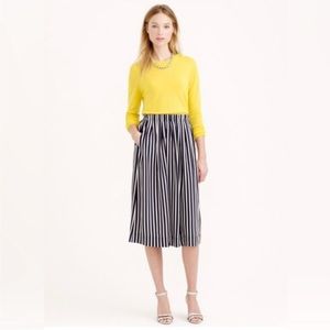 J. Crew Pleated Stripe MIDI Skirt